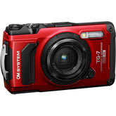 OM SYSTEM Tough TG-7 Digital Camera - Adventure Ready, All-Terrain Performance (Red)