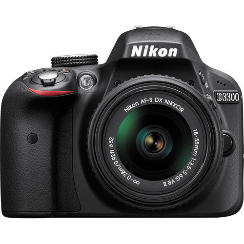 Nikon D3300 DSLR Camera with 18-55mm - Black (Factory Refurbished)